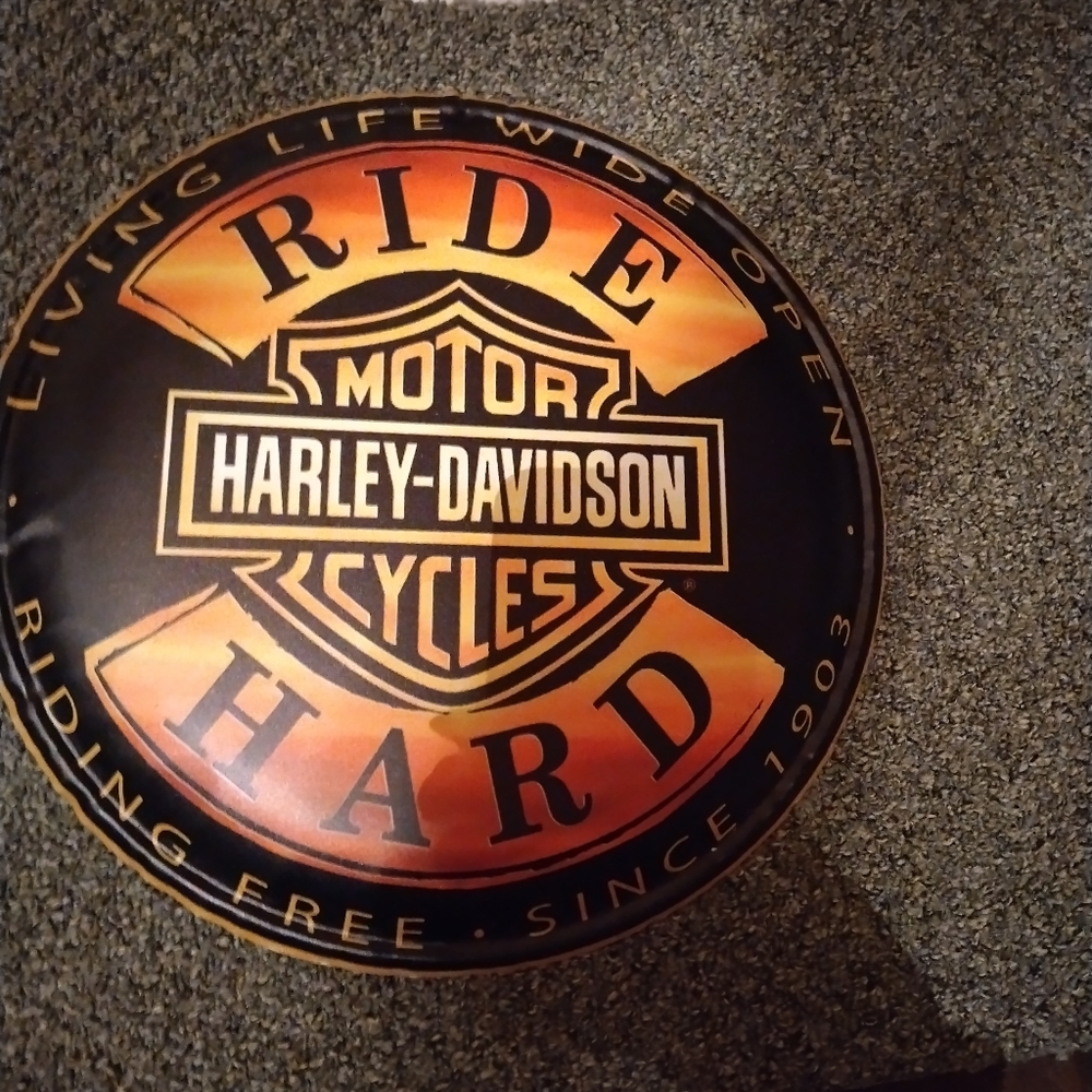 Harley Davidson metal wall sign